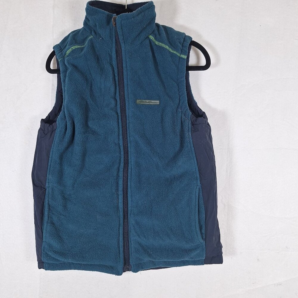 Eddie Bauer reverseable vest blue gray